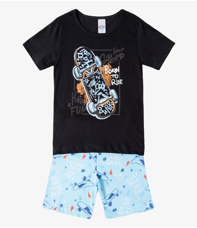Pijama Infantil Masculino Brilha No Escuro kappes Azul