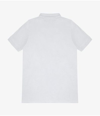 Camisa Polo Básica Plus Size MMT Branco