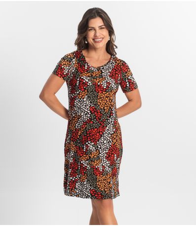 Vestido Feminino Estampado Select Laranja