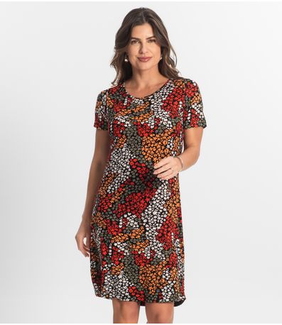 Vestido Feminino Estampado Select Laranja