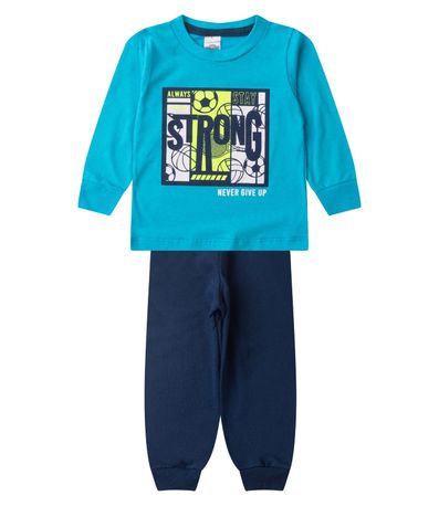 Conjunto Infantil Menino Meia Estação Kappes Azul