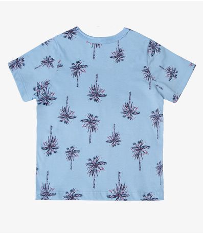 Camiseta Infantil Menino Coqueiros Infinita Cor Azul