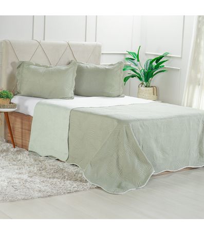 Jogo De Cobre-leito Dupla Face King Size Bene Casa Verde