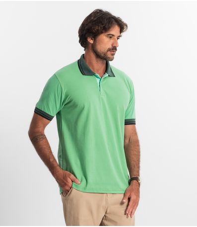 Polos Básicas Com Golas Diferenciadas Select Verde