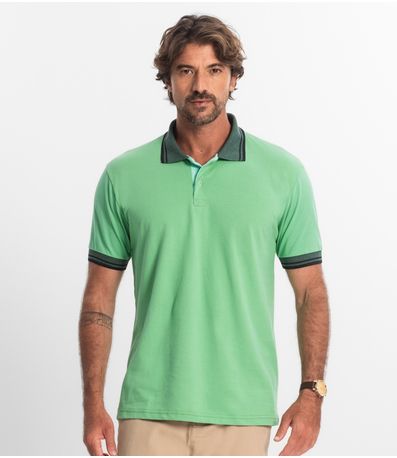 Polos Básicas Com Golas Diferenciadas Select Verde