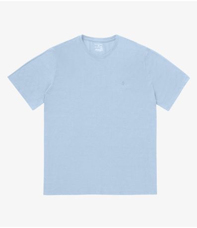 Camiseta Básica Masculina Plus Size Diametro Azul
