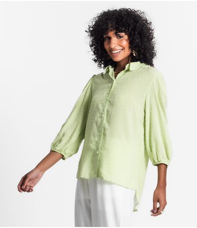 Camisa Feminina Viscose Texturizada Select Verde