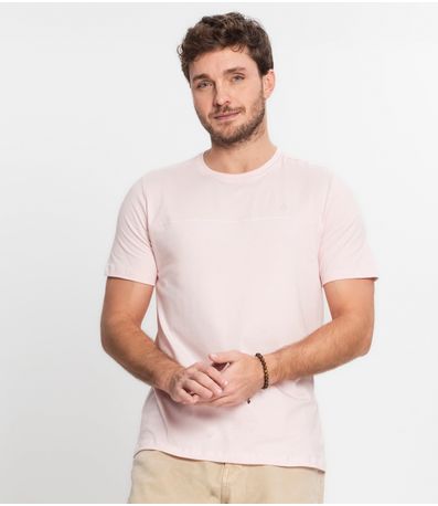 Camiseta Básica Masculina Diametro Rosa