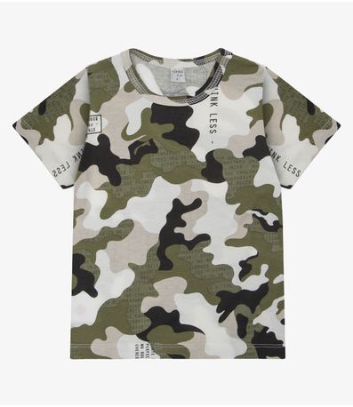 Camiseta Infantil Masculina Coqueiros Infinita Cor Verde