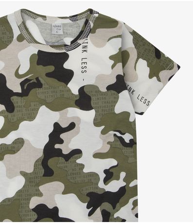 Camiseta Infantil Masculina Coqueiros Infinita Cor Verde