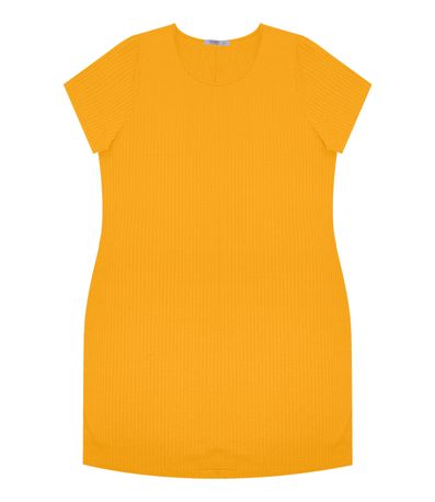Vestido Feminino Plus Size Secret Glam Amarelo