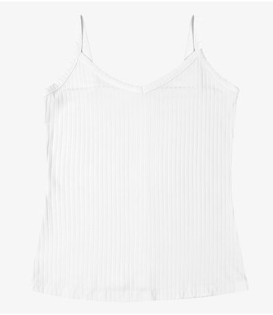 Blusa Básica de Alça Feminina Rovitex Branco