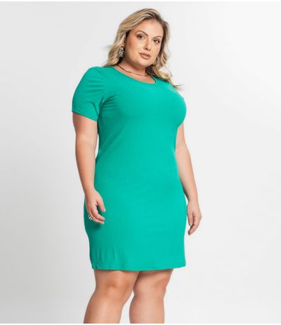 Vestido Feminino Plus Size Secret Glam Verde