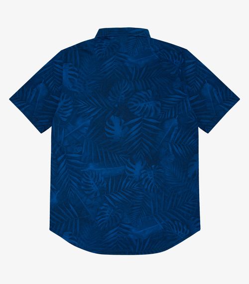 Camisa de Botões Florida Plus Size Select Azul