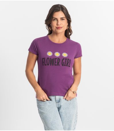 Blusa T-Shirt Feminina Estampada Select Roxo