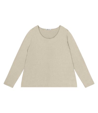 Blusa Manga Longa Viscotorcion Secret Glam Bege
