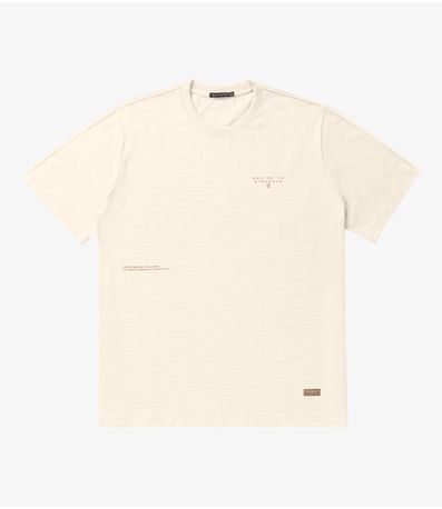 Camiseta Masculina Plus Size Diametro Bege