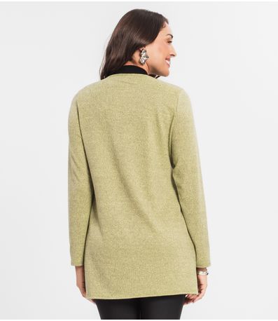 Cardigan Feminino Alongado Infinita Cor Verde