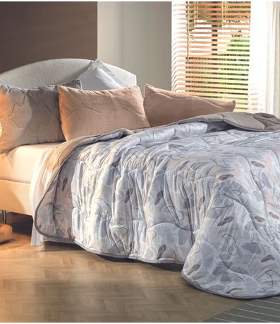 Edredom Blend Confort Solteiro Altenburg Cinza