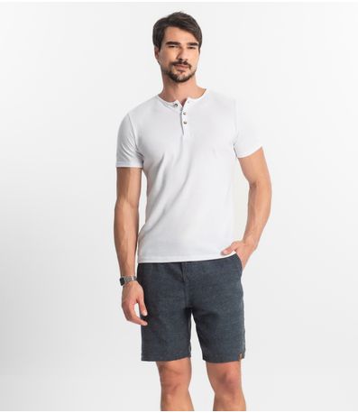 Bermuda Masculina Com Elástico E Bolsos Shift Cinza