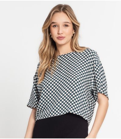 Blusa Feminina Estampada Infinita Cor Verde