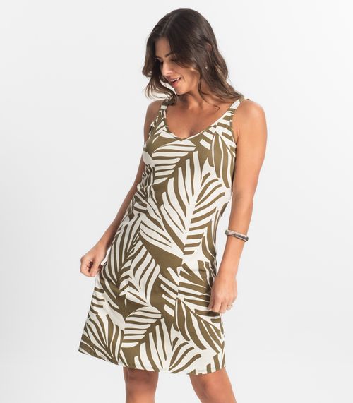 Vestido Estampado Rovitex Branco
