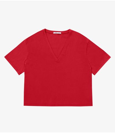 Blusa Meia Malha Plus Size Secret Glam Vermelho