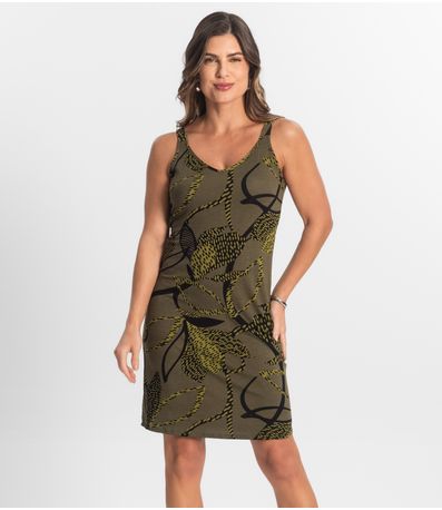 Vestido Estampado Rovitex Verde