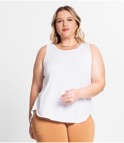 Blusa Feminina Plus Infinita Cor Branco