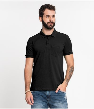 Camisa Polo Piquet Masculina KO Preto