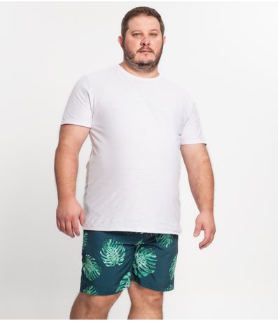 Bermuda Microfibra Elastano Estampada Nellonda Verde
