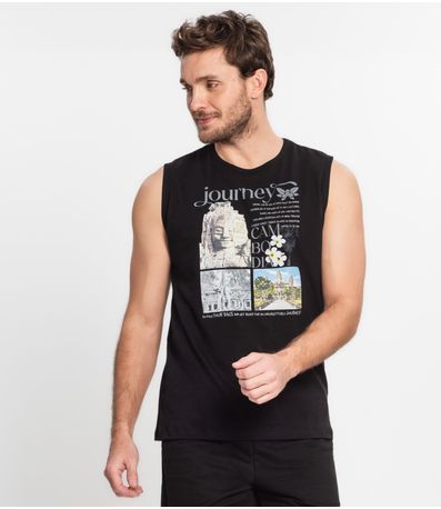 Regata Masculina Rovitex Preto