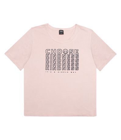 Blusa Juvenil Feminina Kindness Select Rosa