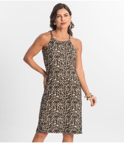 Vestido Curto Visco Bali Select Bege