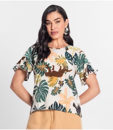 Blusa Feminina Liganete Infinita Cor Bege