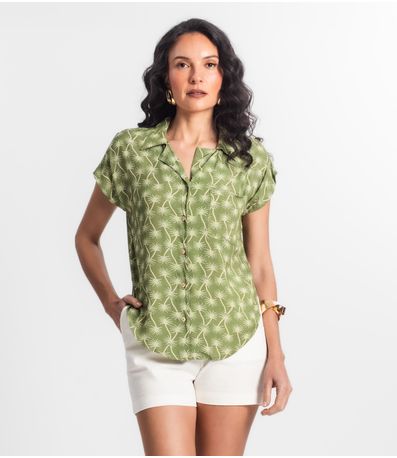 Camisa Feminina Estampada Select Verde