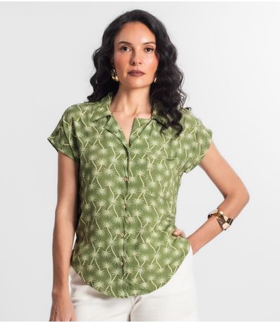 Camisa Feminina Estampada Select Verde