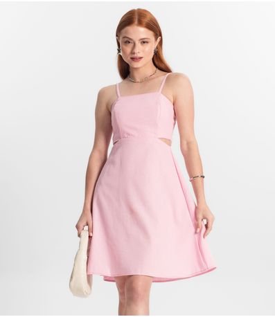 Vestido Juvenil Feminino Lastex Select Rosa