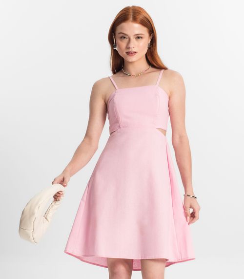 Vestido Juvenil Feminino Lastex Select Rosa