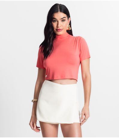 Blusa Feminina Gola Alta Select Laranja