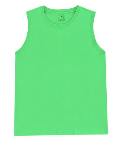 Regata Masculina Básico Meia Malha Diametro Verde