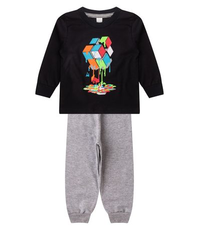 Conjunto Infantil Menino Meia Estação Kappes Preto