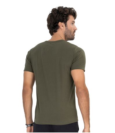 Camiseta Masculina Básica Meia Malha Diametro Verde
