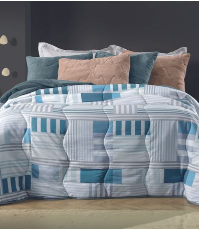 Edredom Blend Confort Queen Altenburg Azul