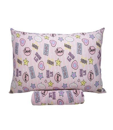 Jogo De Cama Solteiro Kids Doce Vida Rosa