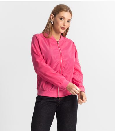 Jaqueta Feminina Corta Vento Atrativa Modas Rosa