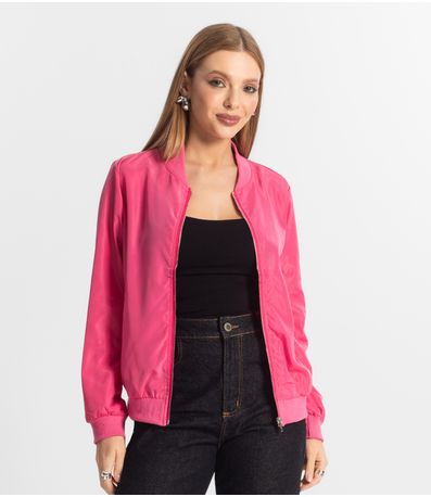 Jaqueta Feminina Corta Vento Atrativa Modas Rosa