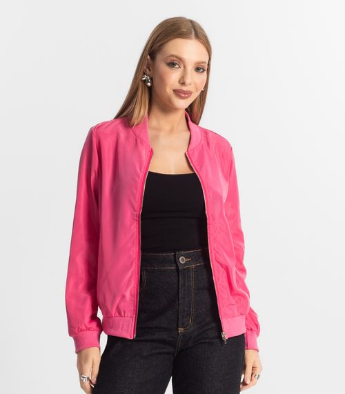 Jaqueta Feminina Corta Vento Atrativa Modas Rosa