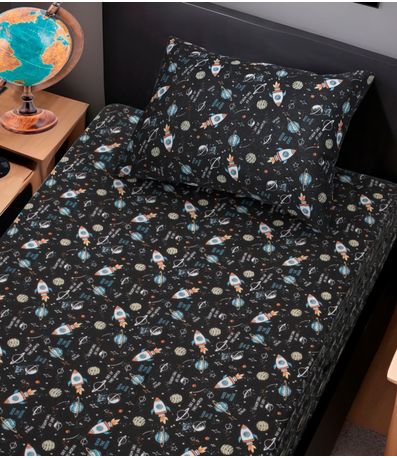 Jogo De Cama Solteiro Kids Doce Vida Preto