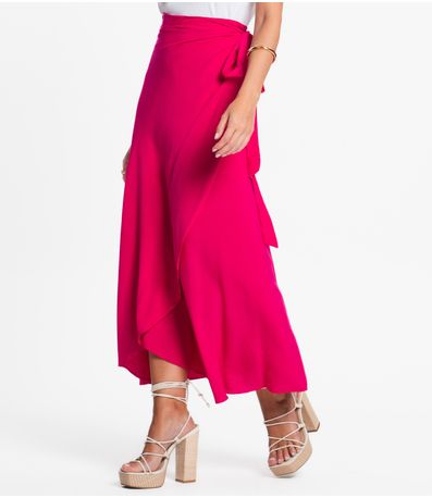 Saia Midi Amarração Envelope Select Rosa